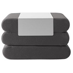 Tmavě šedý rozkládací puf Softline Bingo Eco Cotton Grey White