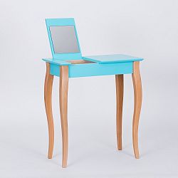 Tmavě tyrkysový toaletní stolek se zrcadlem Ragaba Dressing Table, délka 65 cm