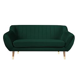 Tmavě zelená dvoumístná pohovka Mazzini Sofas Benito