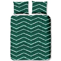 Tmavě zelené povlečení na jednolůžko Good Morning Batik, 140 x 200 cm