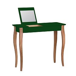 Tmavě zelený toaletní stolek se zrcadlem Ragaba Lillo, šířka 85 cm