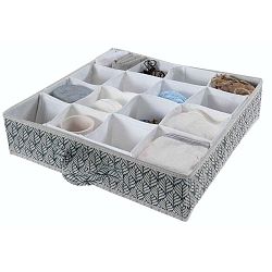 Tmavě zelený úložný box s 16 přihrádkami Compactor Vetements