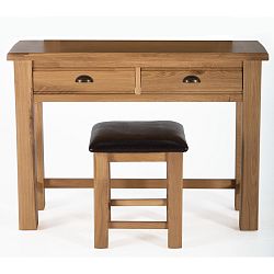 Toaletní stolek a stolička z dubového dřeva VIDA Living Breeze