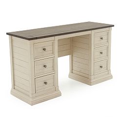 Toaletní stolek z borovicového dřeva se 4 šuplíky VIDA Living Croft