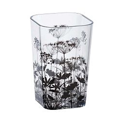 Transparentní kelímek na kartáčky s květinovým potiskem Wenko Botanic