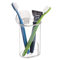 Transparentní samodržící kelímek na kartáčky iDesign Power Lock