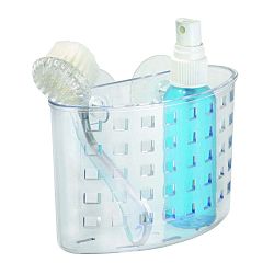 Transparentní samodržící košík iDesign Suction Bath