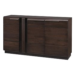 Třídveřová komoda Szynaka Meble Porti Dark Chocolate Duro