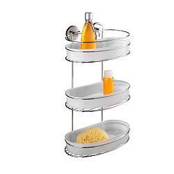 Třípatrová polička bez nutnosti vrtání Wenko Vacuum-Loc Milazzo, až 33 kg