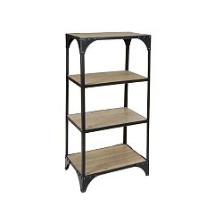 Třípatrový regál z kovu a jedlového dřeva Santiago Pons Metal