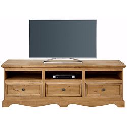 TV komoda z masivního borovicového dřeva Støraa Monty, šířka 163 cm