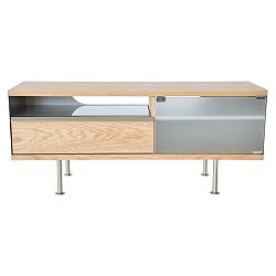 TV stolek s detaily z dubové dýhy RGE Frank, šířka 116 cm