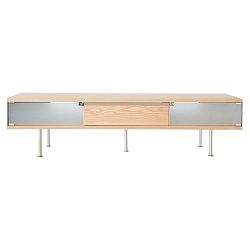 TV stolek s detaily z dubové dýhy RGE Frank, šířka 180 cm