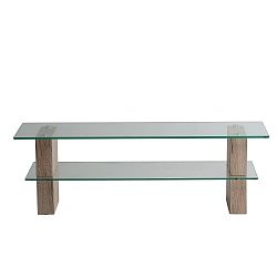 TV stolek s policemi z tvrzeného skla Marckeric Nadine