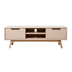 TV stolek z bílého dubového dřeva Unique Furniture Vivara