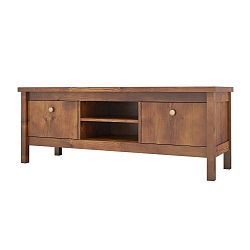 TV stolek z borovicového dřeva Ratto Roma Walnut, délka 140 cm