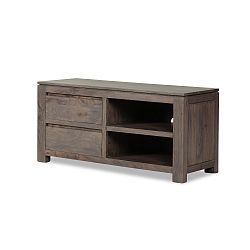 TV stolek  z masivního šedě mořeného akáciového dřeva Zara