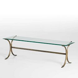 TV stolek ze skla a železa Thai Natura, 130 x 40 cm