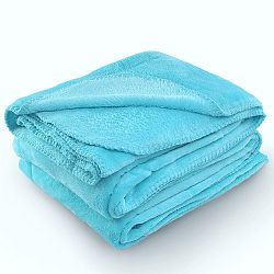 Tyrkysová deka z mikrovlákna AmeliaHome Tyler, 220 x 240 cm