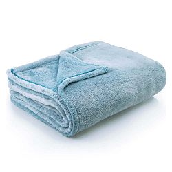 Tyrkysová deka z mikrovlákna DecoKing Fluff Turquoise, 170 x 210 cm