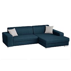 Tyrkysová pohovka Florenzzi Catalani s lenoškou na pravé straně