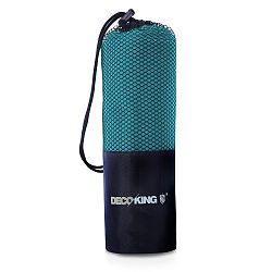 Tyrkysová rychleschnoucí osuška DecoKing EKEA, 40 x 80 cm