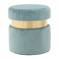 Tyrkysová stolička se sametovým potahem InArt Elsa, ⌀ 35 cm