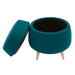 Tyrkysová taburetka s úložným prostorem Softline Pod