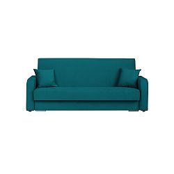 Tyrkysová třímístná rozkládací pohovka s úložným prostorem Melart Henri