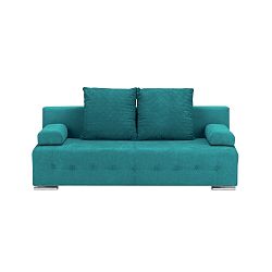 Tyrkysová třímístná rozkládací pohovka s úložným prostorem Melart Suzanne