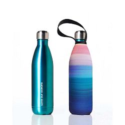 Tyrkysově modrá cestovní termolahev z nerezové oceli s obalem BBBYO Calma, 500 ml