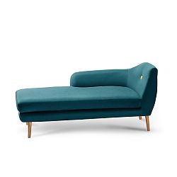 Tyrkysově modrá lenoška Scandi by Stella Cadente Maison Lounge, levý roh