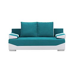 Tyrkysovo-šedá třímístná rozkládací pohovka s úložným prostorem Melart Marcel