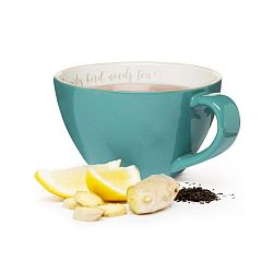 Tyrkysový keramický hrnek Sagaform The Early Bird, 0,7 l