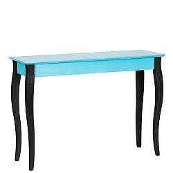 Tyrkysový konzolový stolek s černými nohami Ragaba Lilo, šířka 105 cm