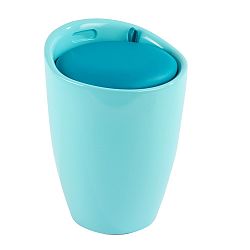 Tyrkysový koš na prádlo a taburetka v jednom Wenko Candy