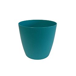 Tyrkysový květináč s pojízdnými kolečky Gardenico Ella Twist'n'Roll Smart System, ø 35 cm