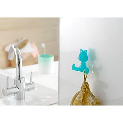 Tyrkysový přísavný háček ve tvaru kočičky Compactor