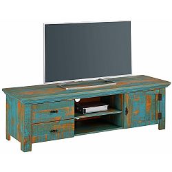 Tyrkysový TV stolek z borovicového dřeva Støraa Marilyn