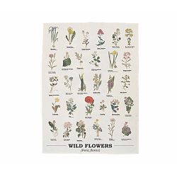 Utěrka z bavlny Gift Republic Wild Flowers, 50 x 70 cm