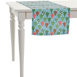 Vánoční běhoun na stůl Apolena Shine Christmas Trees, 40 x 140 cm
