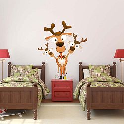 Vánoční samolepka Fanastick Noel Les Rennes Malicieux