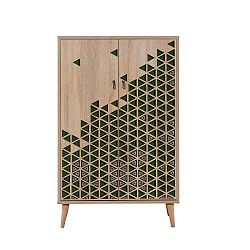 Variabilní dvoudveřová komoda Multibox Green, 127 x 80 cm