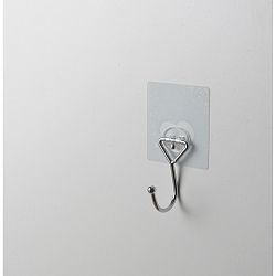 Věšák do kuchyně z pochromované oceli s 2 háčky Compactor