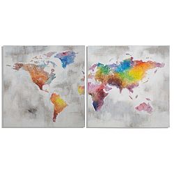 Vícedílný ručně malovaný obraz Mauro Ferretti Crazy World, 200 x 100 cm