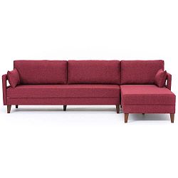 Vínová sedací souprava s lůžkovou úpravou Balcab Home Emily, pravý roh