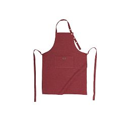 Vínově červená kuchyňská zástěra s příměsí lnu Tiseco Home Studio