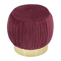 Vínově červená taburetka s úložným prostorem Mauro Ferretti Paris, ø 41 cm