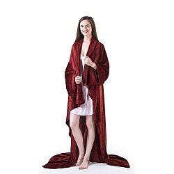 Vínově červená televizní deka z mikrovlákna DecoKing Lazy, 200 x 170 cm