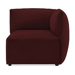 Vínově červený pravý rohový modul pohovky Vivonita Velvet Cube